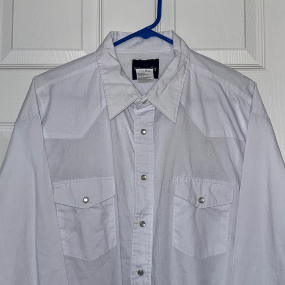 Wrangler men’s white western dress shirt - Picture 2 of 4